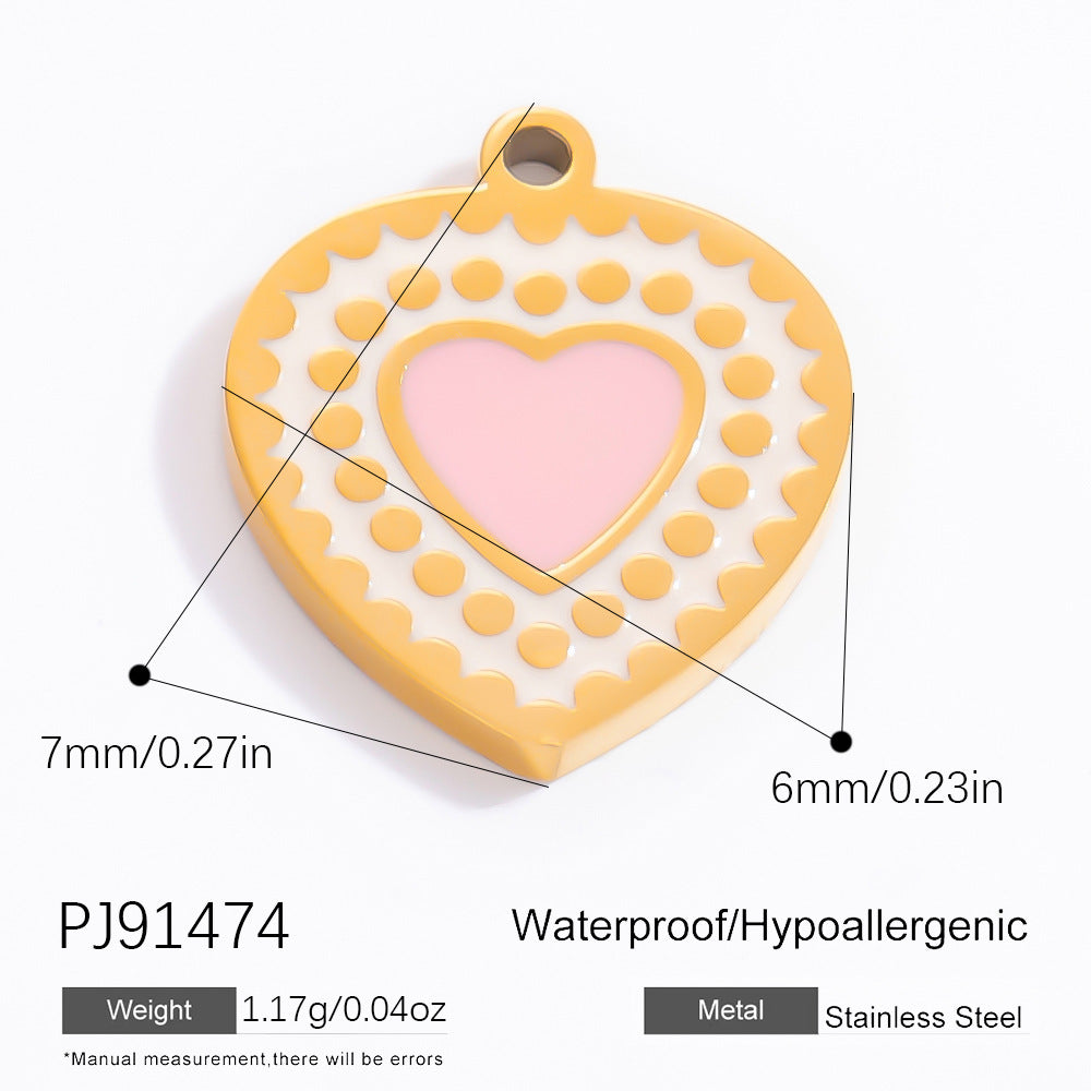 DIY Jewelry Accessories Do Not Fade, High-end Necklace Accessories Electroplated 18k Real Gold Stainless Steel Pendant Single Pendant