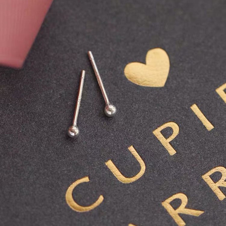 S925 Silver Needle Simple Ear Hole Earrings, Women's Small and Versatile Commuting Temperament Earrings, No Need To Pick Ear Accessories When Sleeping