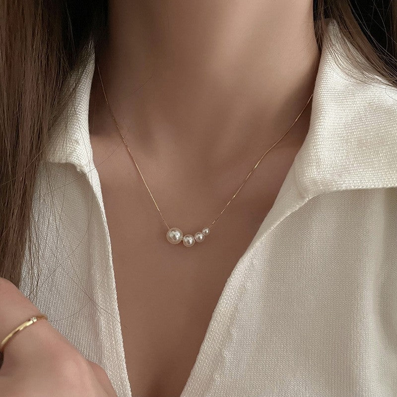 925 Silver Love Necklace Women's Summer High Sense Design Sense Niche Light Luxury Collarbone Chain Neck Chain