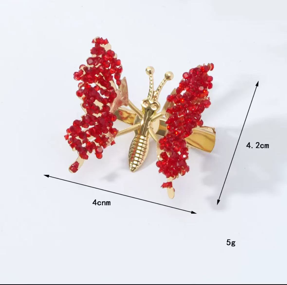 New Rhinestones Will Move Butterfly Hairpins, Shiny Children's Hairpins, Three-dimensional Cute Headgear Clips, Broken Hairpins on The Side