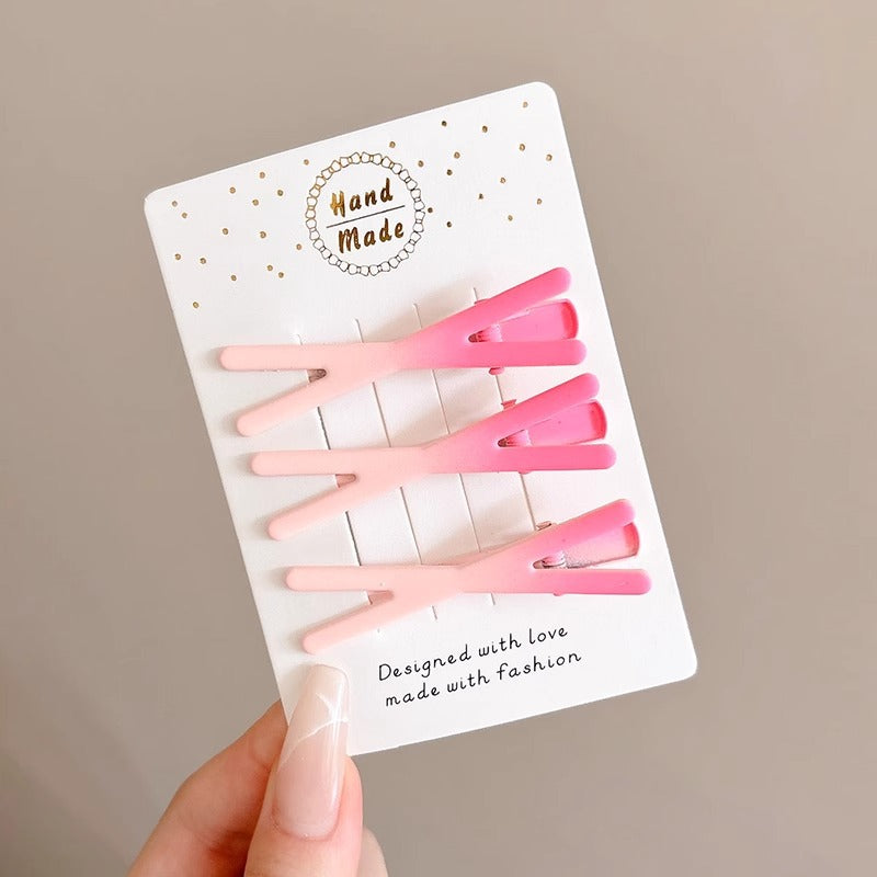 Black and White Checkerboard Hairpin Seamless Hairpin Broken Hair Bangs Side Clip Female Korean Duck Bill Clip One-word Clip