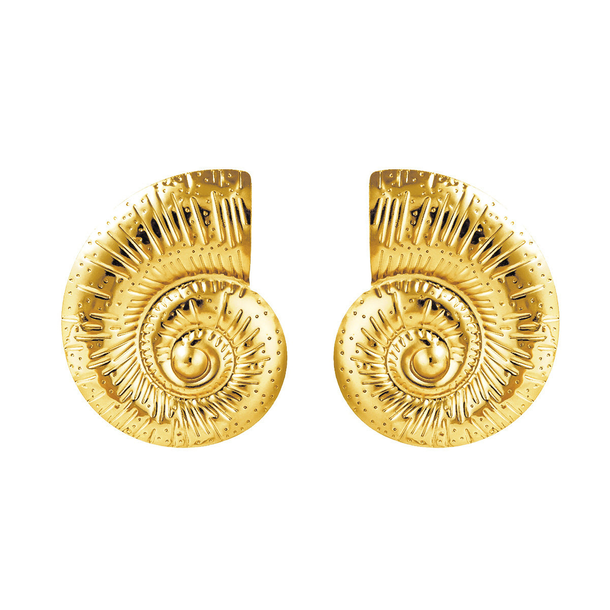 European and American Exaggerated Beach Wind Conch Stud Earrings Female Retro Marine Animal Earrings Hot Jewelry