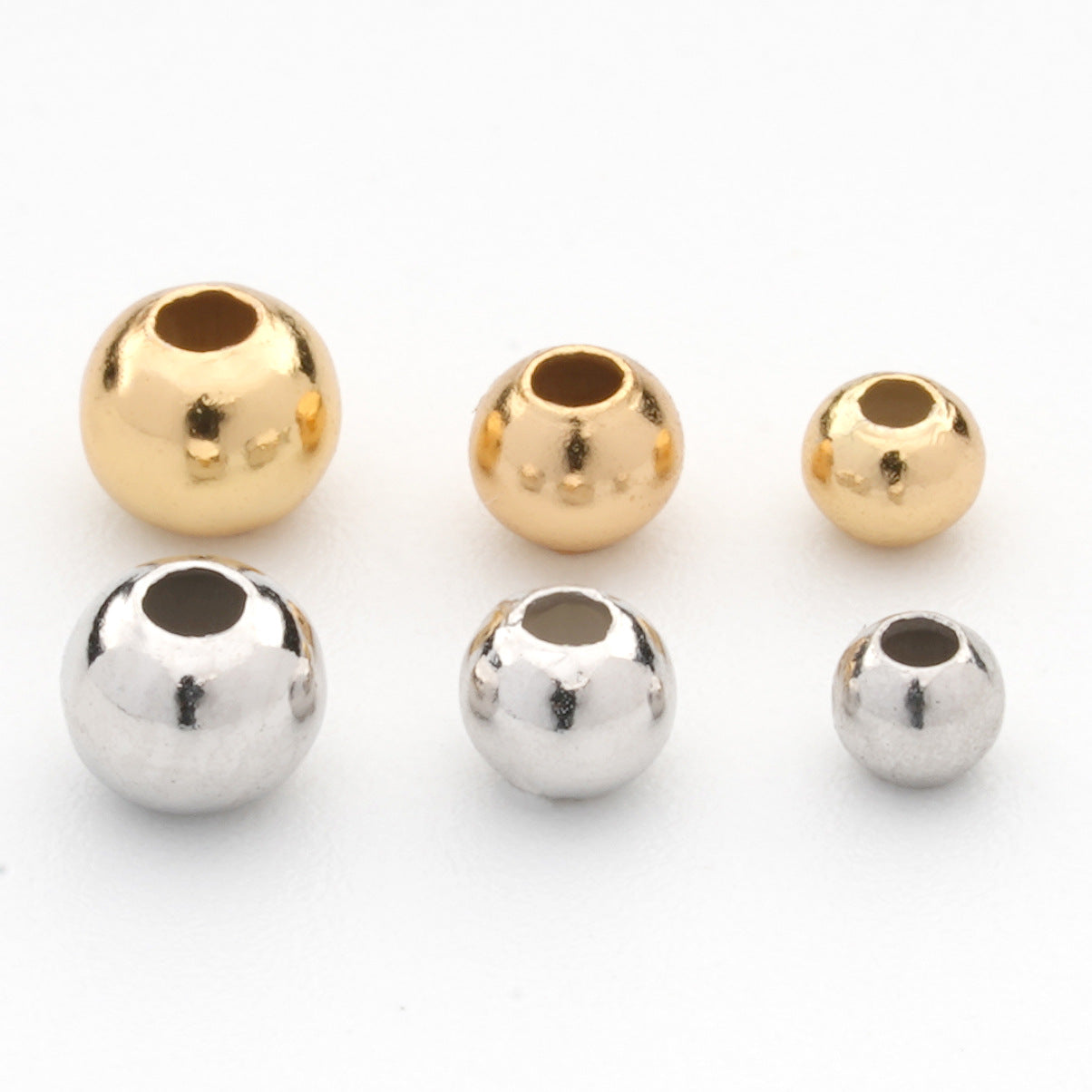 S925 Silver Bead Light Board Bead Batch Flower Bead Laser Bead S925 Silver Bead Accessories DIY Accessories Factory Direct Sales Combination