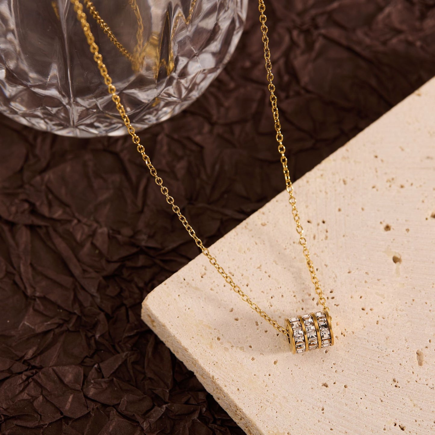 Summer New Titanium Steel Non-fading Versatile Necklace Light Luxury Simple Pendant Women's Necklace