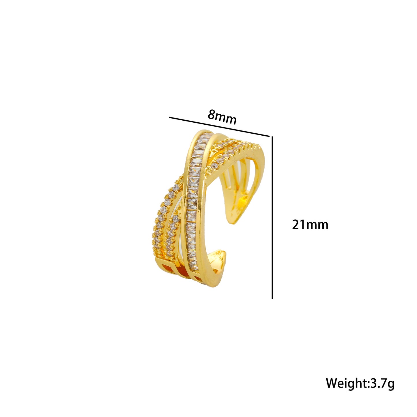 European and American Fashion Retro Niche Light Luxury High Sense Personalized Opening Ring Fashion Jewelry Factory Direct Sales