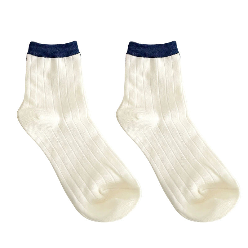 Socks Women's Summer Medium Tube Socks Dopamine Candy Color Korean Spring and Autumn Stacking Socks