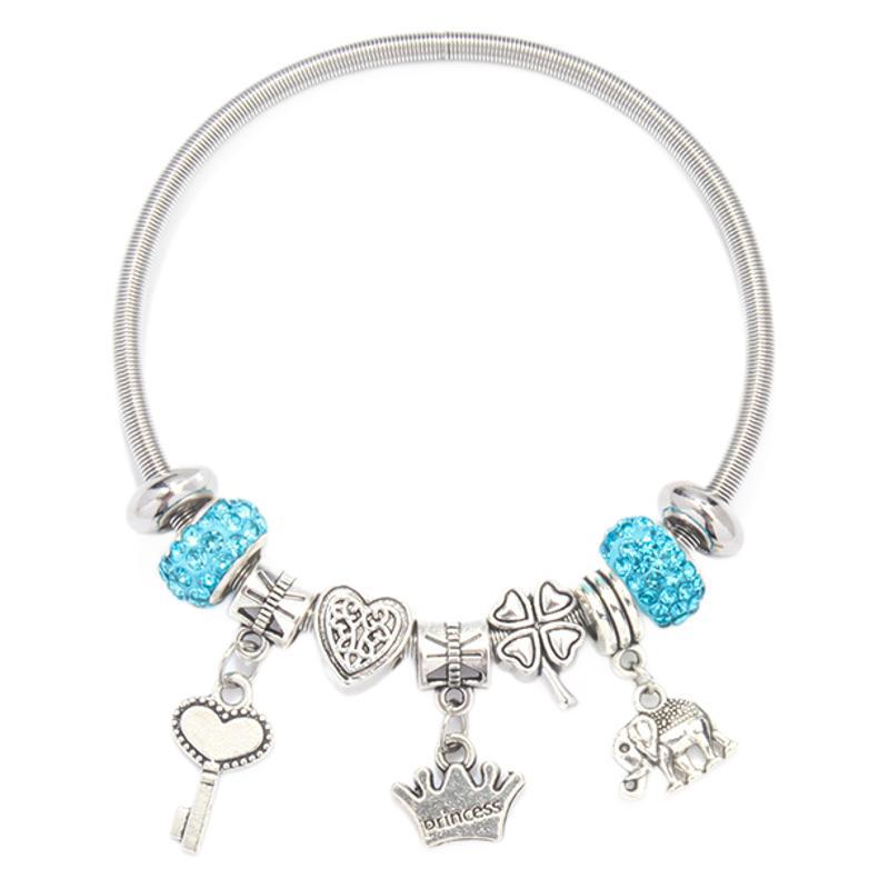 Explosive DIY Pink Love Pendant Bracelet Light Luxury Point Diamond Jewelry Temperament Versatile Bracelet Wholesale