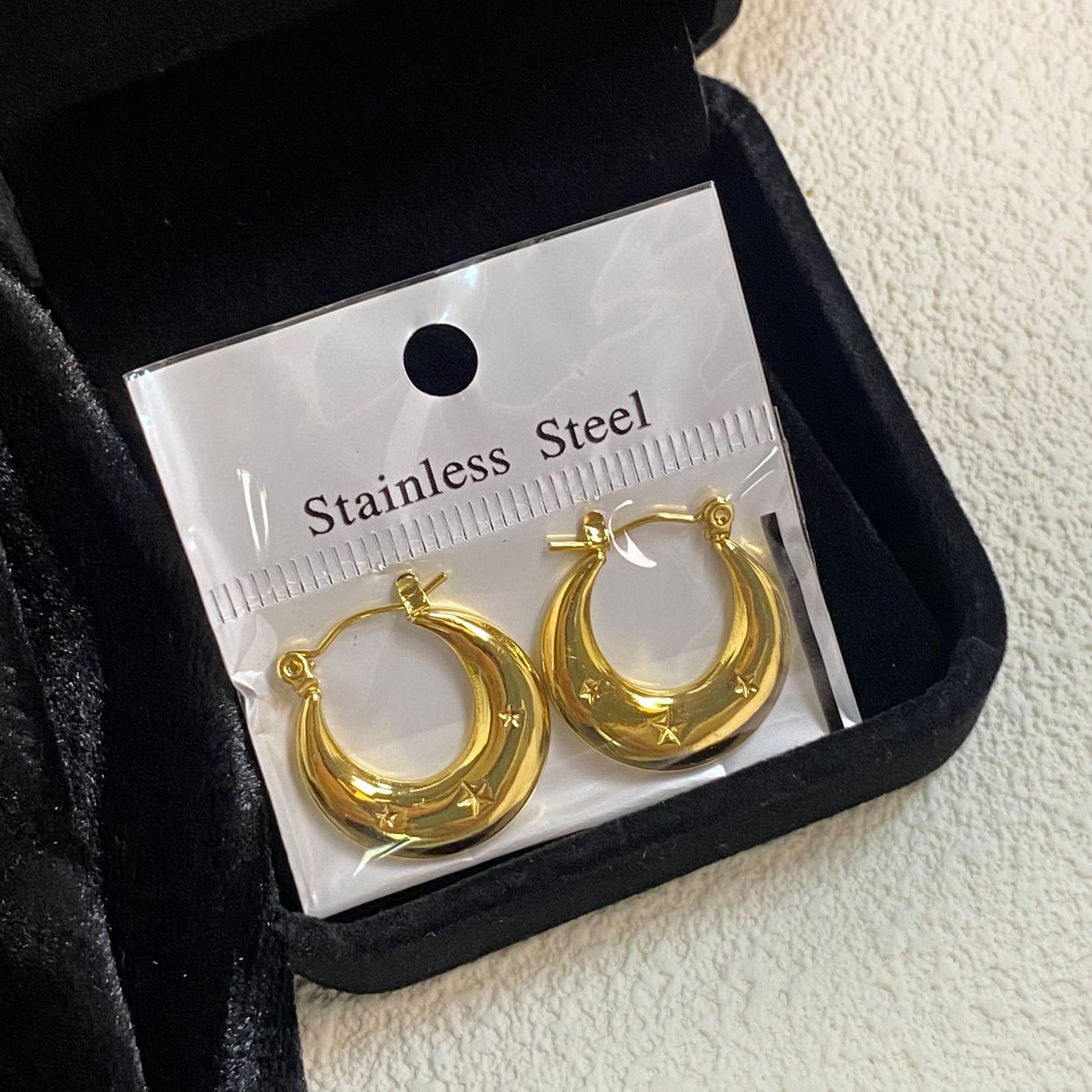 18K Gold Plated Stainless Steel Earrings Geometric Irregular Minimalist Temperament Earrings