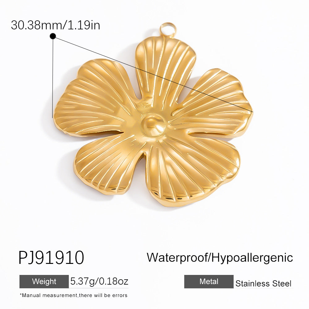 DIY Jewelry Accessories Do Not Fade, High-end Necklace Accessories Electroplated 18k Real Gold Stainless Steel Pendant Single Pendant