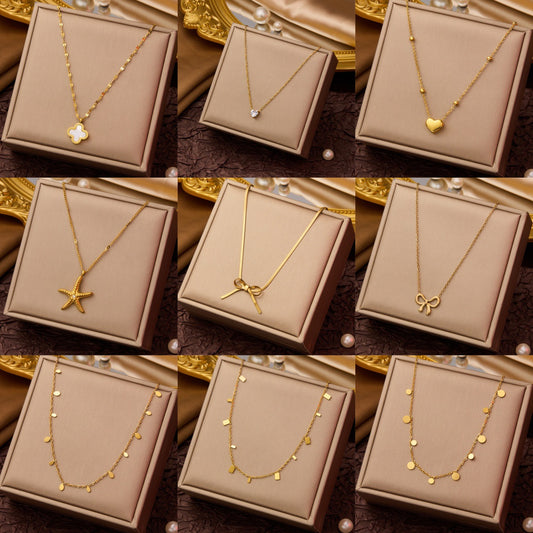 INS Style Titanium Steel Necklace Women's Premium Light Luxury Versatile Clavicle Chain