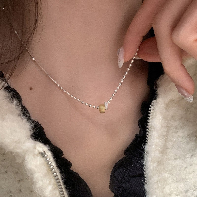 S925 Sterling Silver Premium Butterfly Necklace Gift Ins Female Niche Cold Wind Light Luxury Personalized Fashion Internet Celebrity Pendant