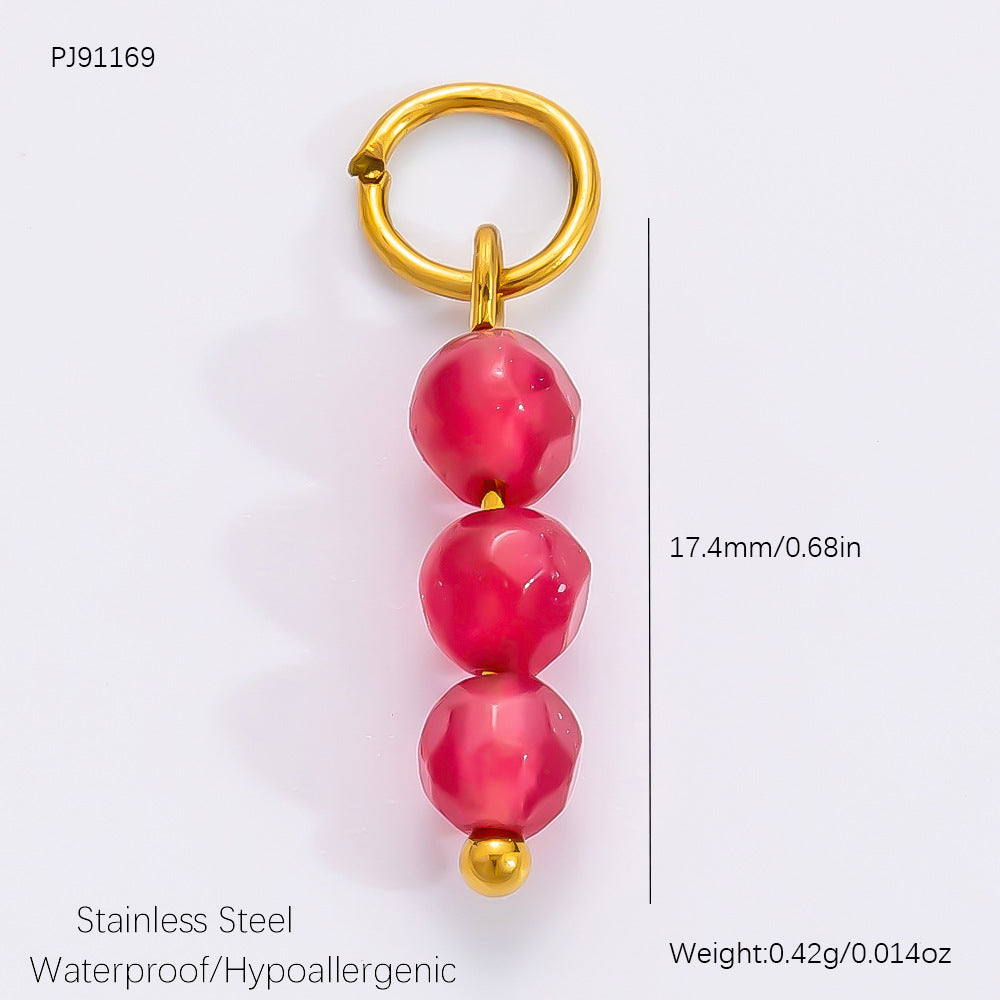 DIY Jewelry Accessories Do Not Fade, High-end Necklace Accessories Electroplated 18k Real Gold Stainless Steel Pendant Single Pendant