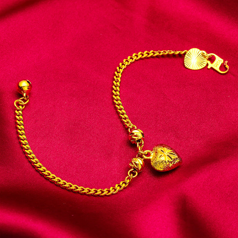 Girls Love Bracelet Hollow Women's Bracelet Heart Shape Gold Plating Bracelet