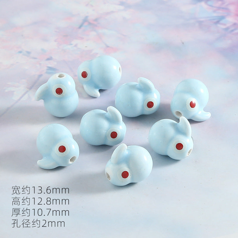 Ocean Wind Ceramic Beads Rabbit Conch Cat Claws Beaded Accessories Handmade Material DIY Loose Beads Bracelet Accessories