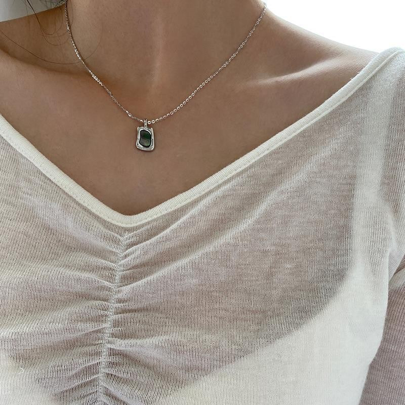 925 Silver Love Necklace Women's Summer High Sense Design Sense Niche Light Luxury Collarbone Chain Neck Chain