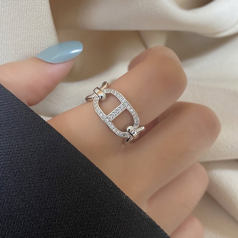 European and American Fashion Retro Niche Light Luxury High Sense Personalized Opening Ring Fashion Jewelry Factory Direct Sales