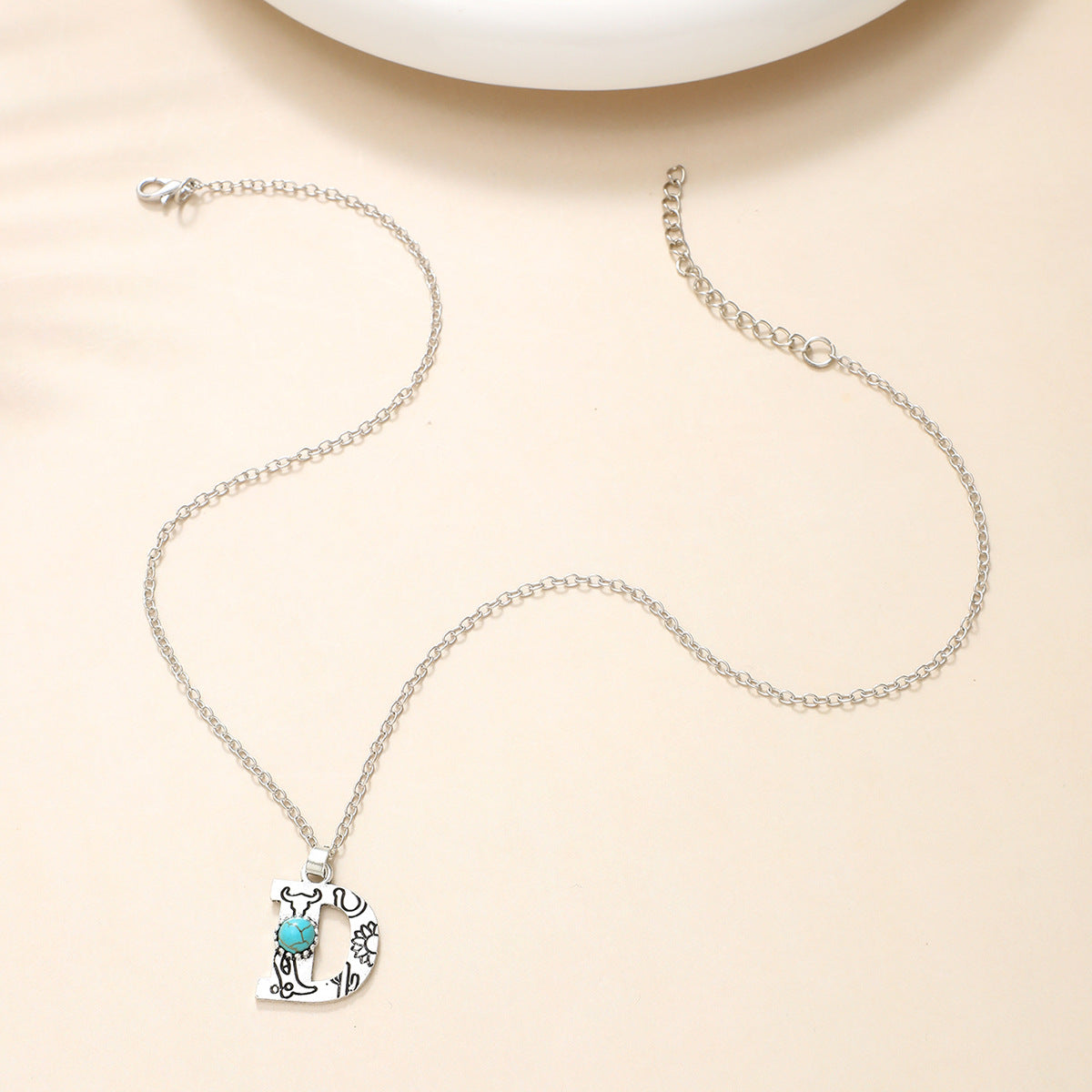 Western Wind Alloy English Alphabet Necklace Mother's Day Gift