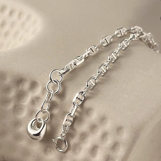Korean Silver Tuo Tuo Pig Nose Bracelet Women's 925 Silver High-end Versatile Niche Design Simple Bracelet Jewelry