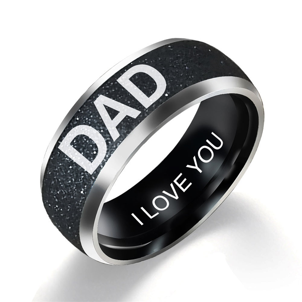 European and American Mother's Day Gift Accessories Family Couple Family Ring DAD MOM SON DAUGHTER