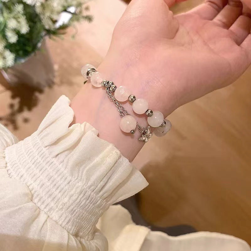 Gypsy Star~ Double-layer Stacked Pearl Bracelet for Women's Niche Light Luxury Temperament Exquisite and Versatile Jewelry