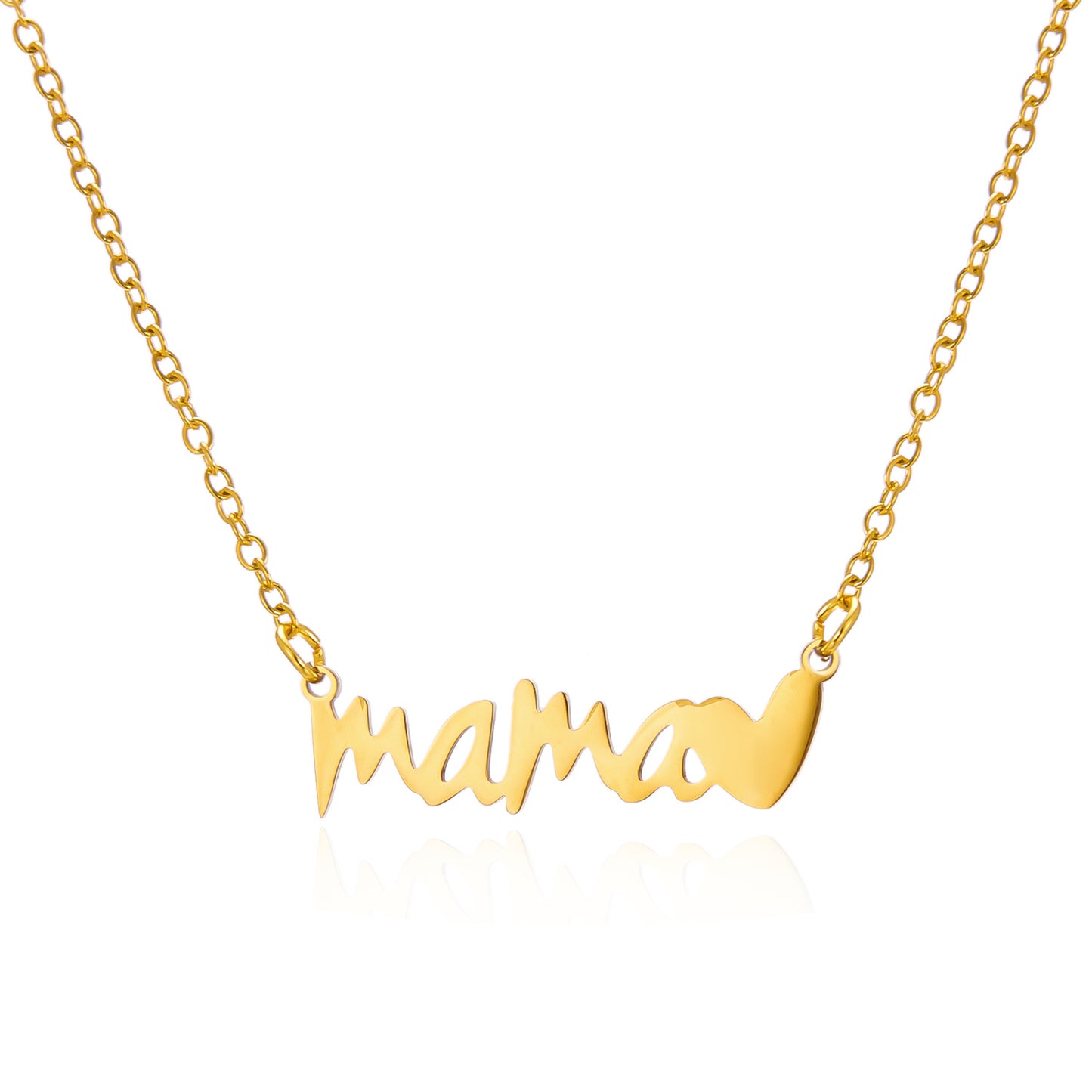 New Stylish Simple Mama Pendant Clavicle Chain Stainless Steel Letter Love Necklace Mother's Day Gift