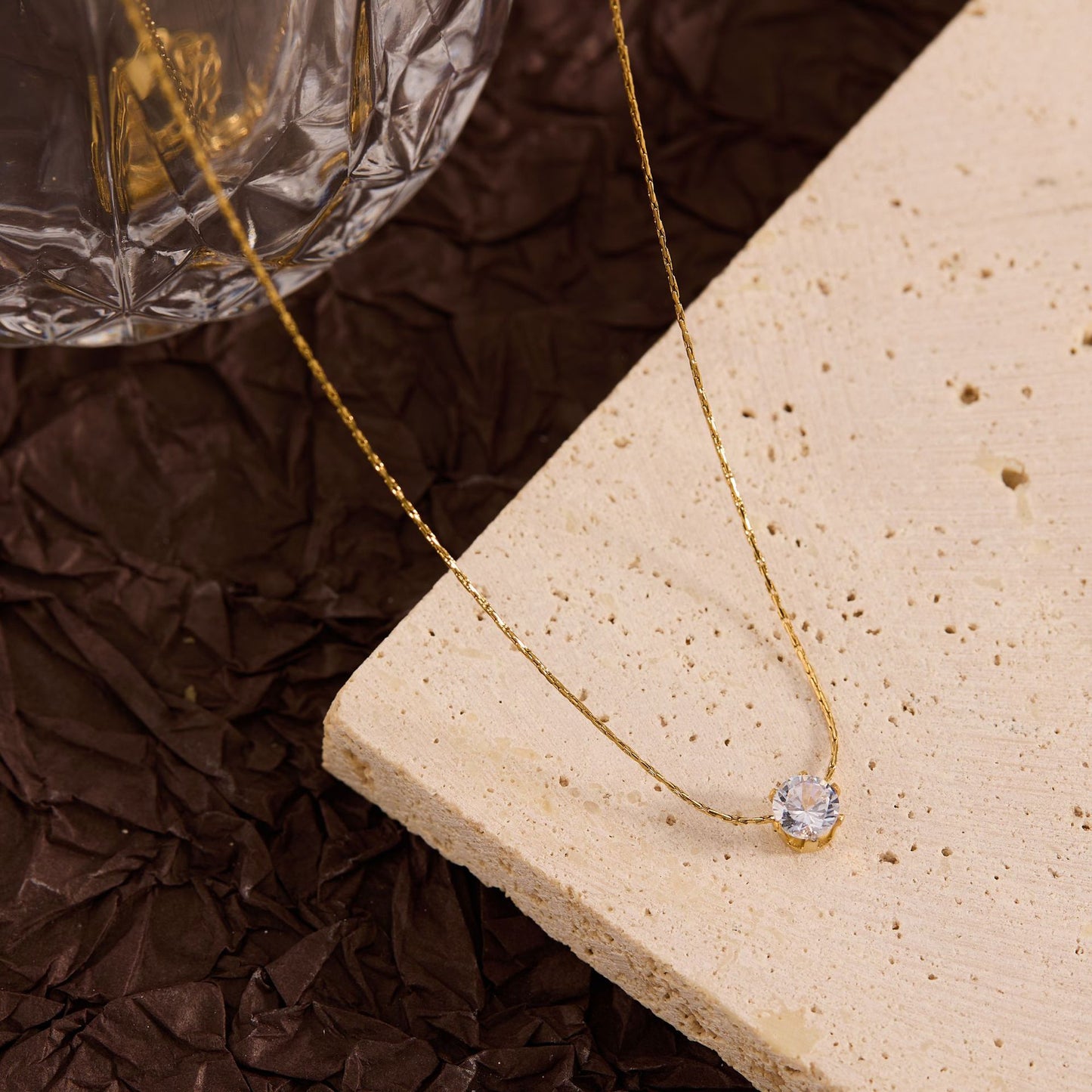 Summer New Titanium Steel Non-fading Versatile Necklace Light Luxury Simple Pendant Women's Necklace