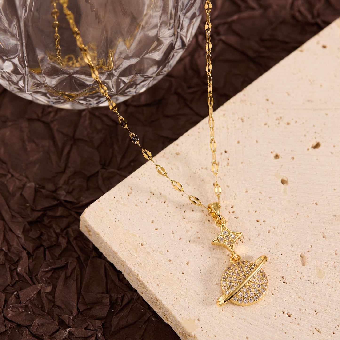 Summer New Titanium Steel Non-fading Versatile Necklace Light Luxury Simple Pendant Women's Necklace