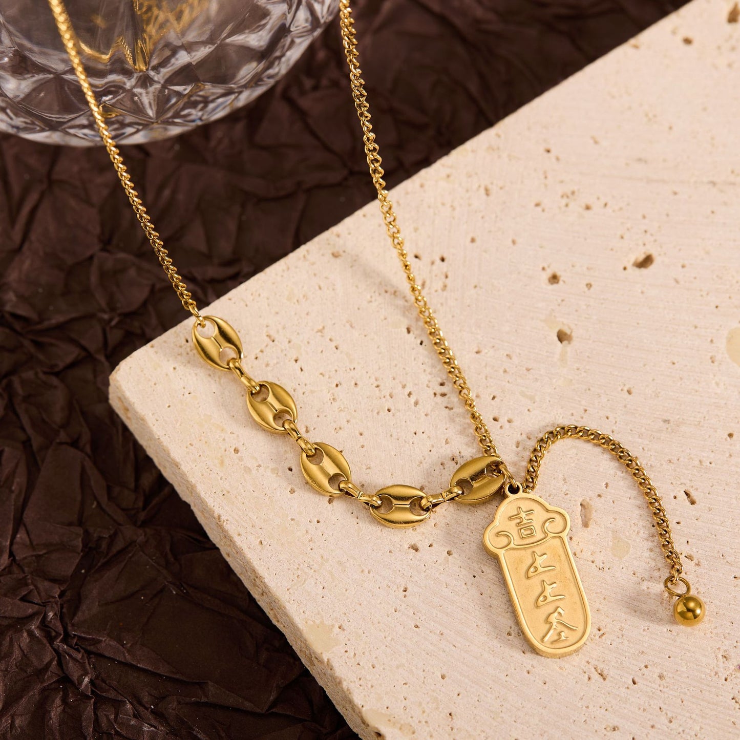 Summer New Titanium Steel Non-fading Versatile Necklace Light Luxury Simple Pendant Women's Necklace