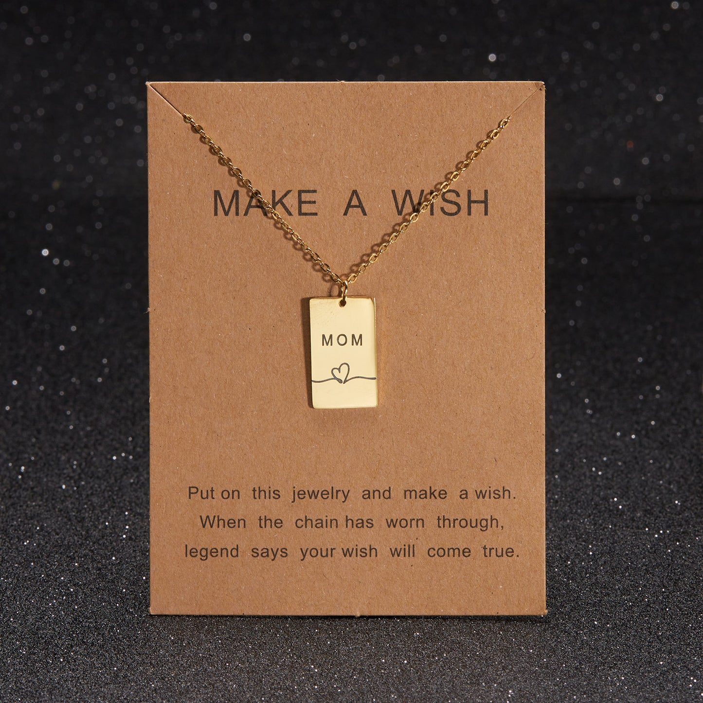 New Stylish Simple Mama Pendant Clavicle Chain Stainless Steel Letter Love Necklace Mother's Day Gift