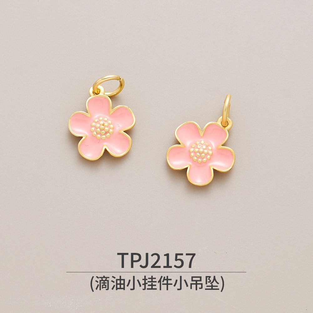 Copper, Ancient Gold, Color-preserving Dripping Oil, Small Pendant, Small Pendant, National Style Bracelet, Bracelet, Jewelry Accessories, Peace Talisman, Lucky Character