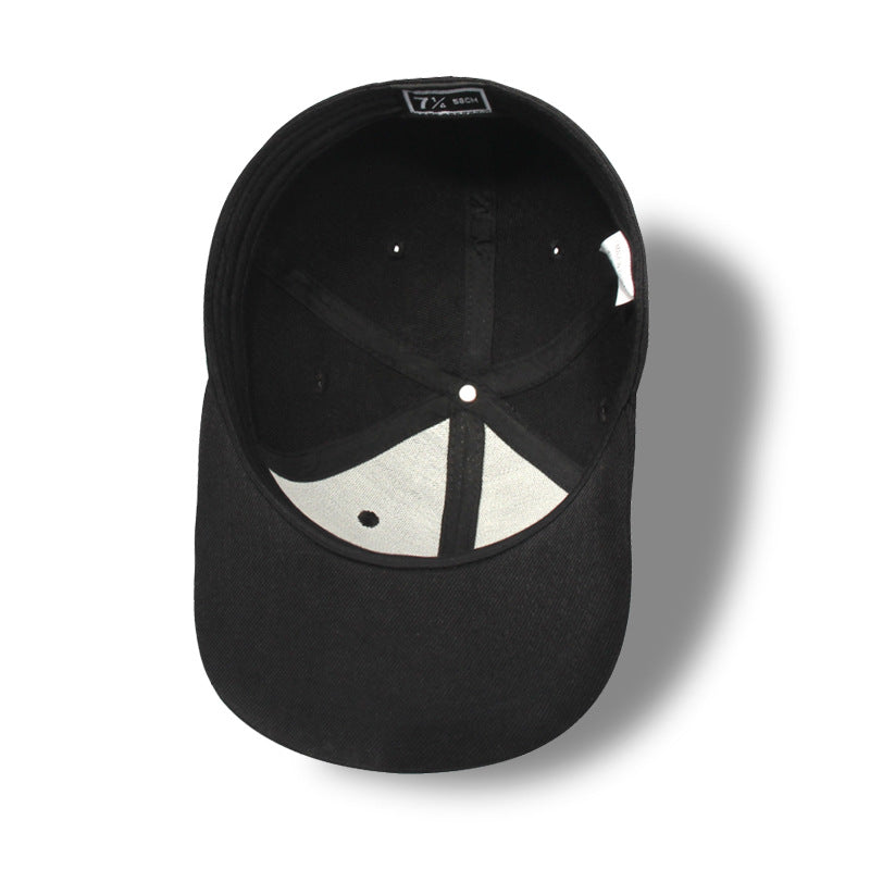Hip Hop Solid Color Flat Edge Hip Hop Hat Hip Hop Fully Sealed Baseball Cap Men and Women, Tide Flat Brim Fully Sealed Hat