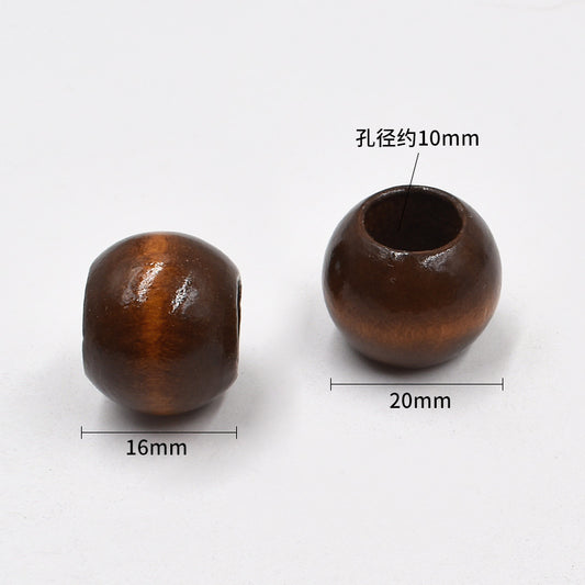 DIY Jewelry Accessories 20MM Large Hole Lotus Wood Beads, Hemu Round Beads, Wooden Beads Loose Beads, Wooden Beads Beaded Accessories