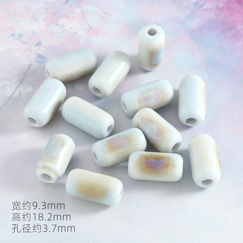 Ocean Wind Ceramic Beads Rabbit Conch Cat Claws Beaded Accessories Handmade Material DIY Loose Beads Bracelet Accessories