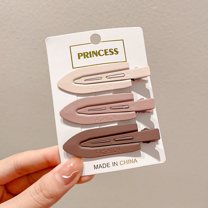 Black and White Checkerboard Hairpin Seamless Hairpin Broken Hair Bangs Side Clip Female Korean Duck Bill Clip One-word Clip