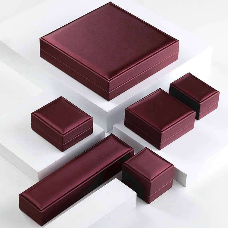 High-end PU Brushed Jewelry Box, Ring Jewelry Box, Premium Storage Box, Necklace, Pendant Box, Bracelet Box.