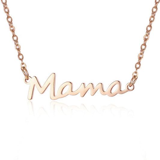 European and American Fashion Personalized Mother's Day Gift Mama Small Fresh Necklace Collarbone Chain, Source