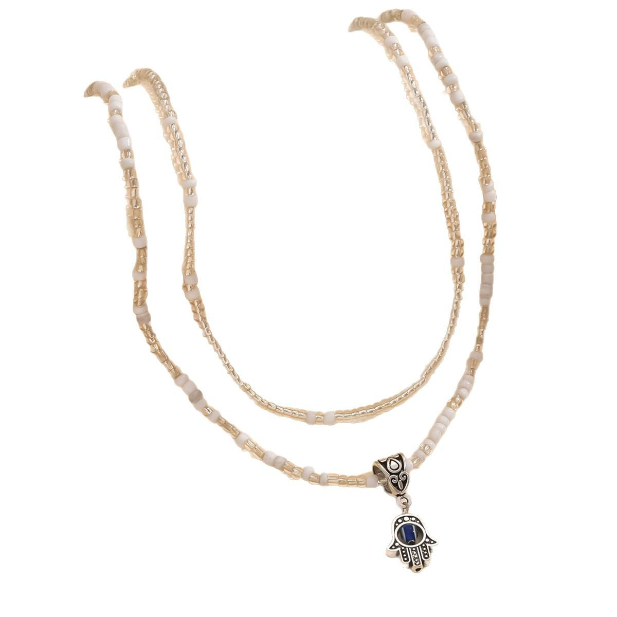 European and American Jewelry Summer Versatile Small Hand Rice Bead Anklet Creative Bracelet Multi-purpose Beach Trend Two-piece Set