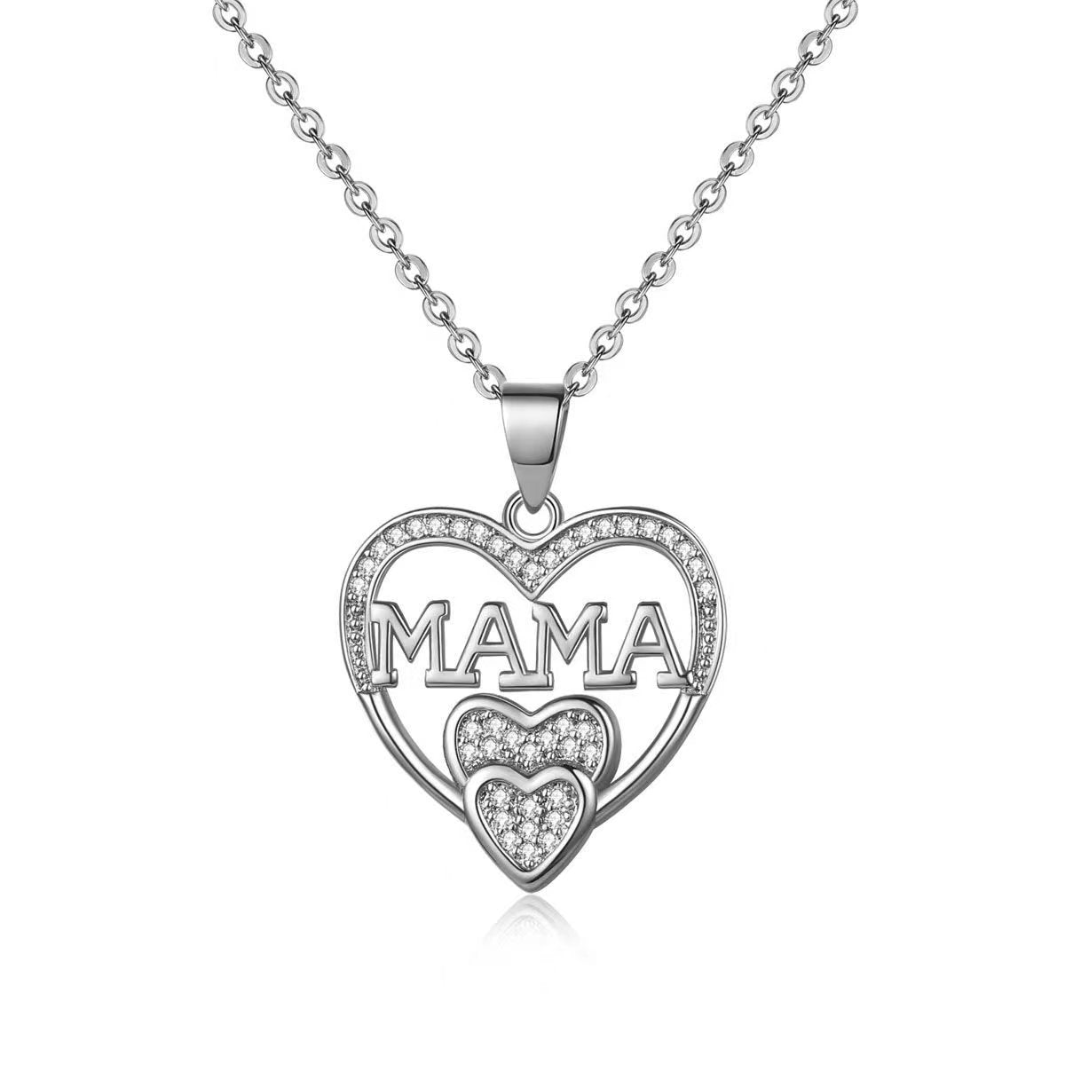 Temperament Simple Women's Jewelry Cold Wind MOM Pendant Mother's Day MAMA Versatile Necklace Internet Celebrity Jewelry