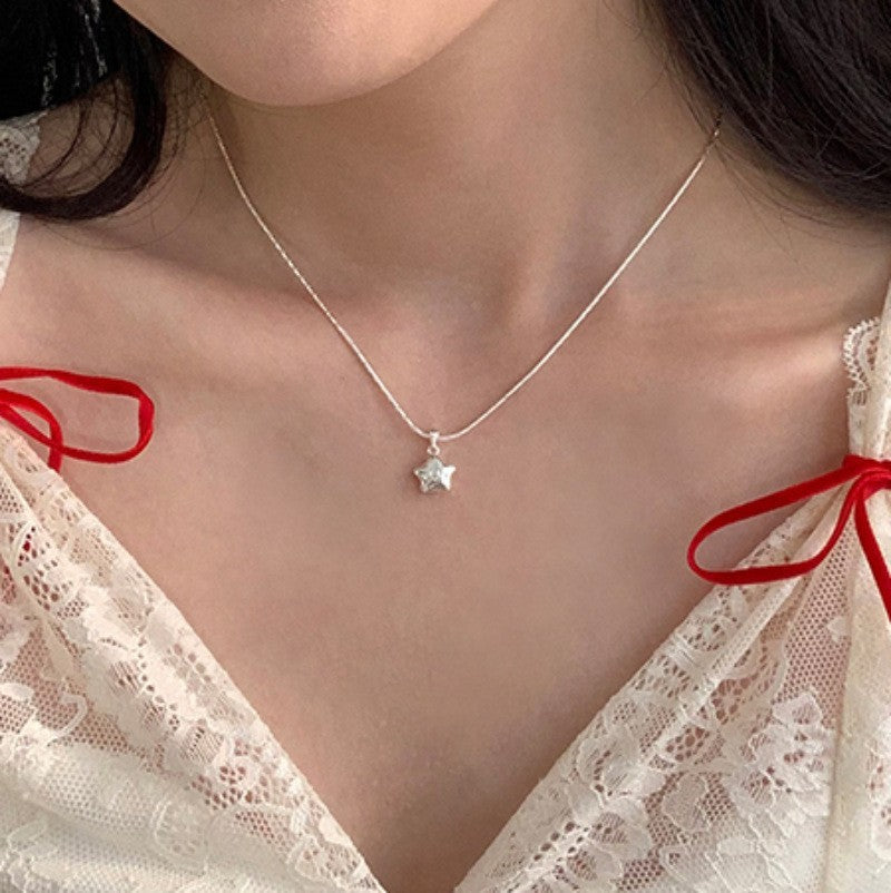 S925 Sterling Silver Premium Butterfly Necklace Gift Ins Female Niche Cold Wind Light Luxury Personalized Fashion Internet Celebrity Pendant