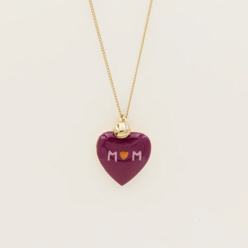 Mother's Day Necklace Ins Wind Letter Mom Zircon Mama Necklace Love Pendant Color Retention