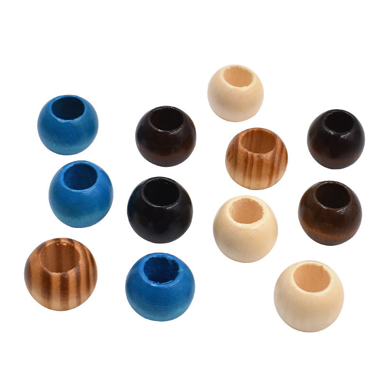 DIY Jewelry Accessories 20MM Large Hole Lotus Wood Beads, Hemu Round Beads, Wooden Beads Loose Beads, Wooden Beads Beaded Accessories