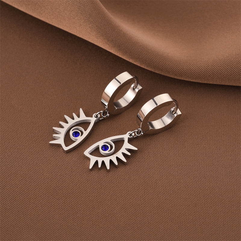 Fashion Titanium Steel Does Not Fade Short Ear Buckle Simple Geometric Rose Gold Earrings Stud Earrings