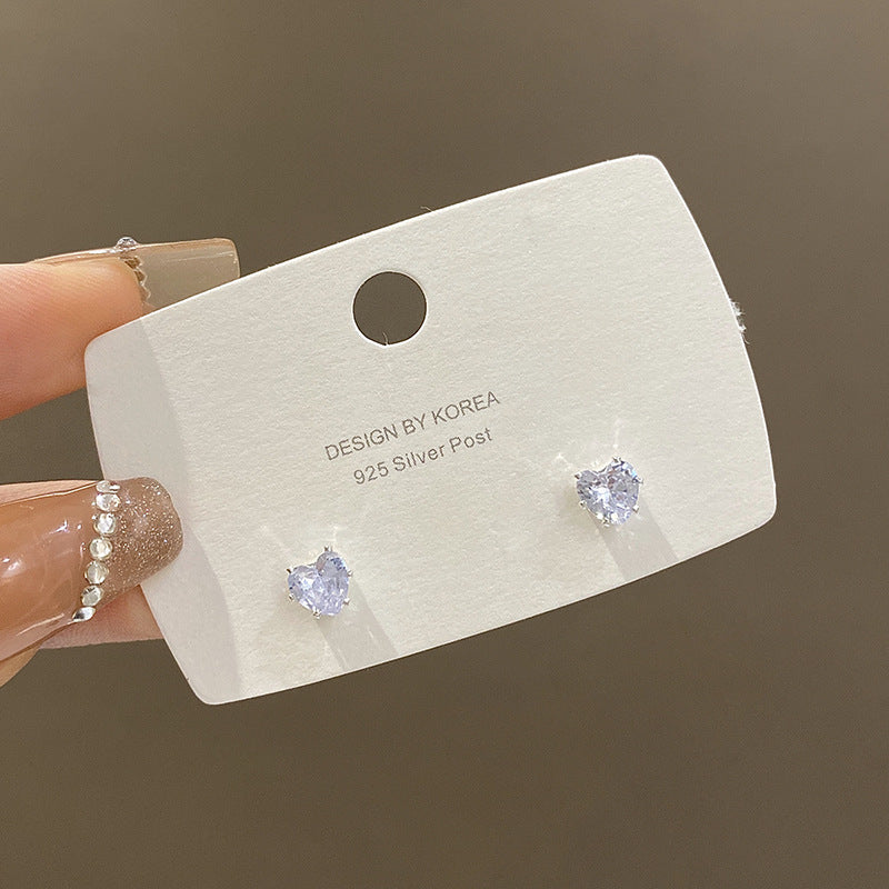 S925 Silver Needle Simple Ear Hole Earrings, Women's Small and Versatile Commuting Temperament Earrings, No Need To Pick Ear Accessories When Sleeping