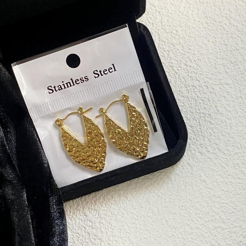 18K Gold Plated Stainless Steel Earrings Geometric Irregular Minimalist Temperament Earrings