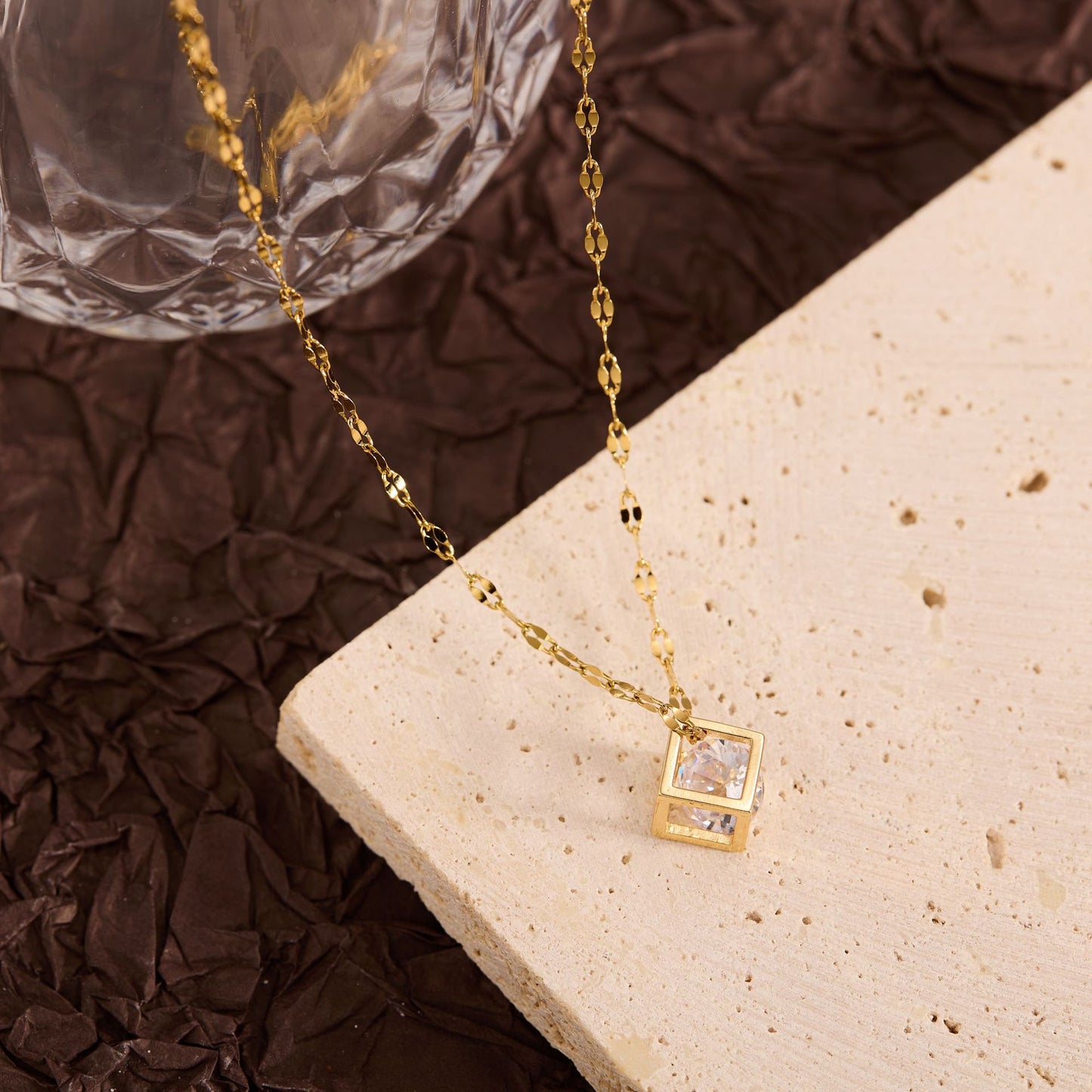 Summer New Titanium Steel Non-fading Versatile Necklace Light Luxury Simple Pendant Women's Necklace