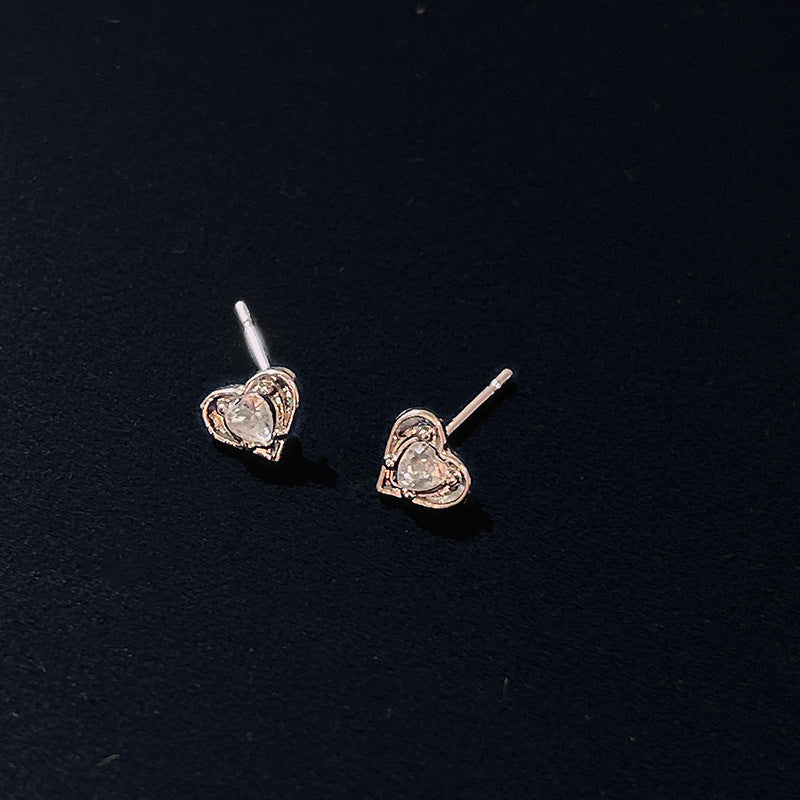 S925 Silver Needle Simple Ear Hole Earrings, Women's Small and Versatile Commuting Temperament Earrings, No Need To Pick Ear Accessories When Sleeping