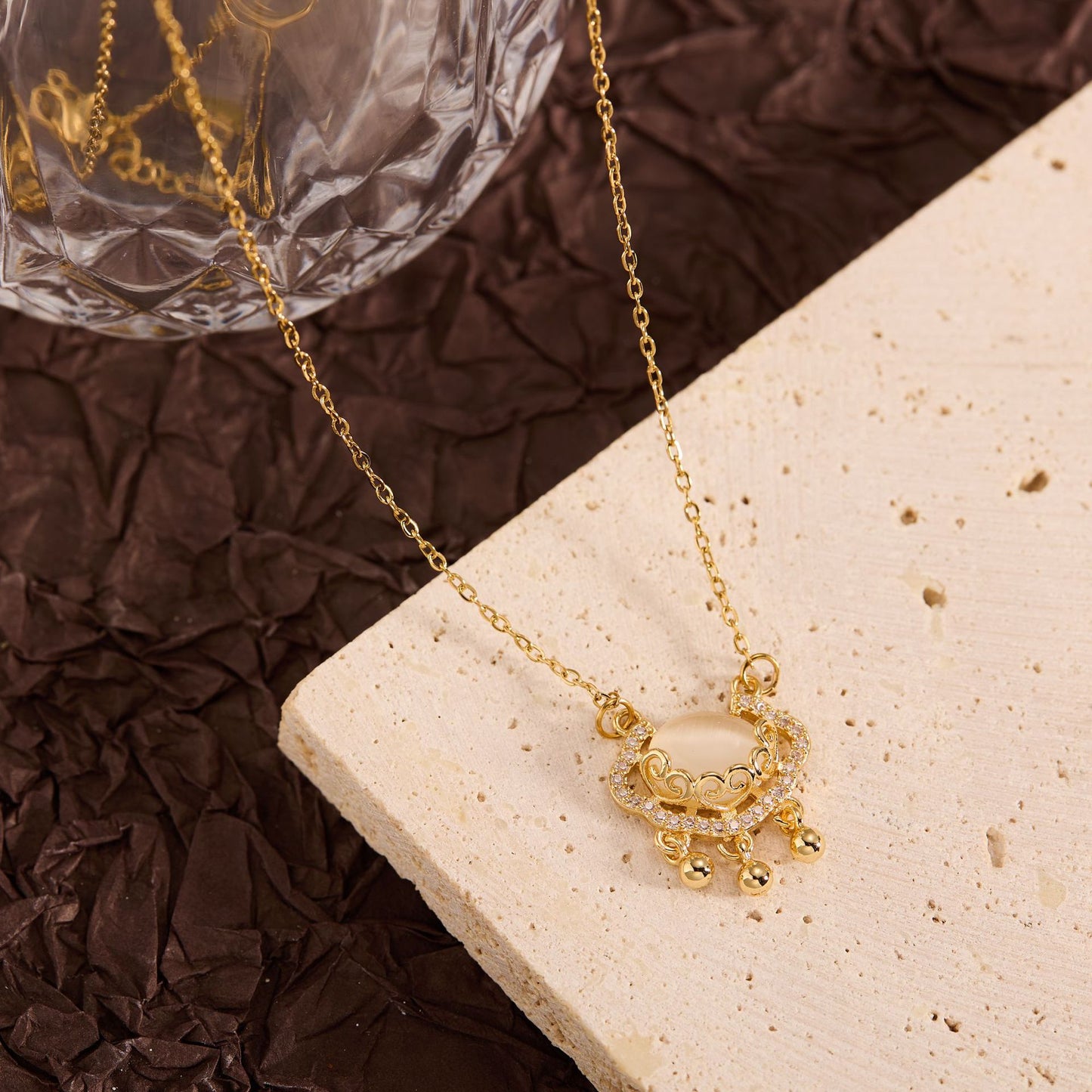 Summer New Titanium Steel Non-fading Versatile Necklace Light Luxury Simple Pendant Women's Necklace