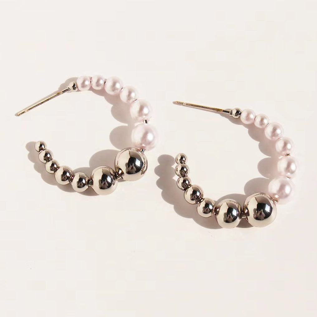 Fashion Titanium Steel Does Not Fade Short Ear Buckle Simple Geometric Rose Gold Earrings Stud Earrings