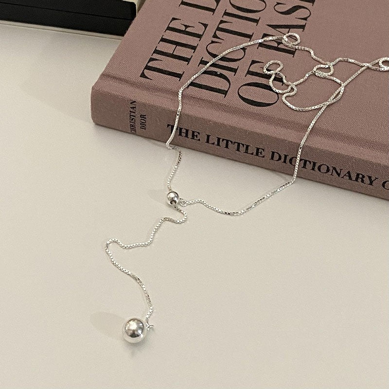 925 Silver Love Necklace Women's Summer High Sense Design Sense Niche Light Luxury Collarbone Chain Neck Chain