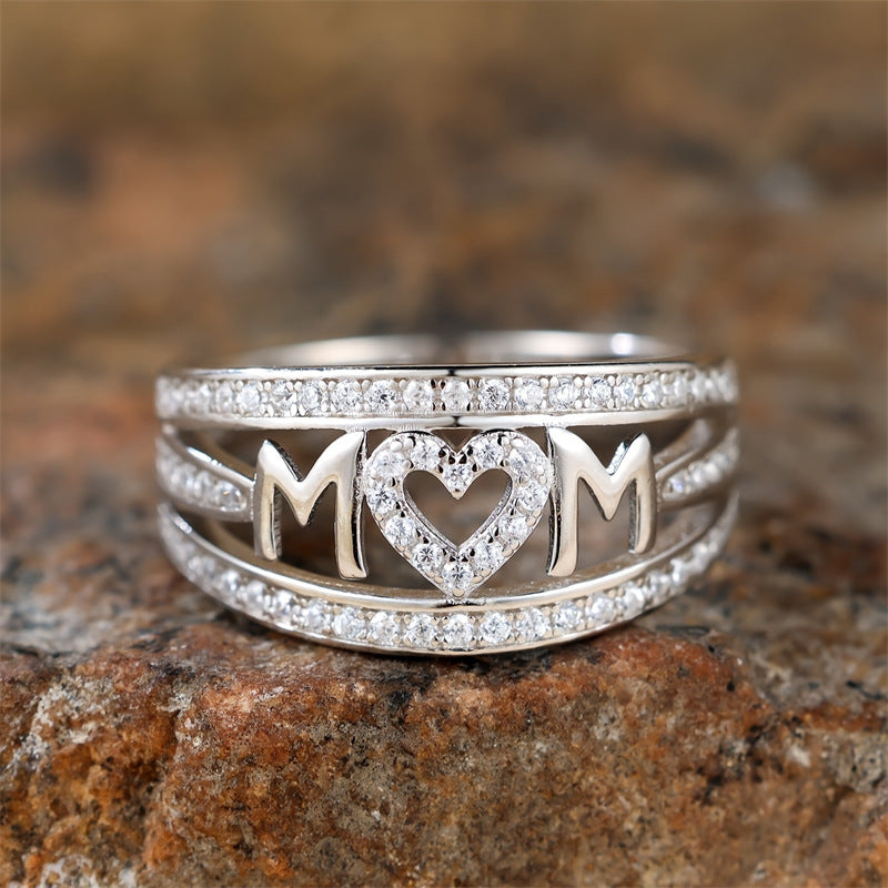Popular Letter MOM Ring European and American Ring Women's Ring Ring Wholesale